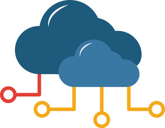 cloud computing icon simple element from web vector image