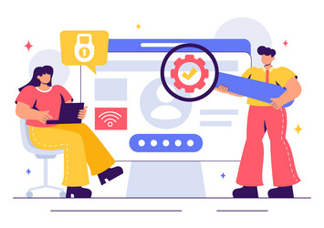 ethical hacking featuring a developer practicing vector image