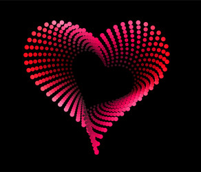 heart symbol pattern tile net vector image