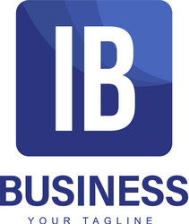 ib initial a logo design with abstract style vector image