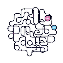 openwork circle for an important event vector image