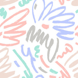 pastel subtle color hand drawn scribble abstract vector image
