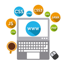 programming language vector image