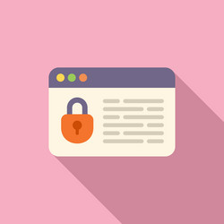 web ssl certificate icon flat safe data vector image