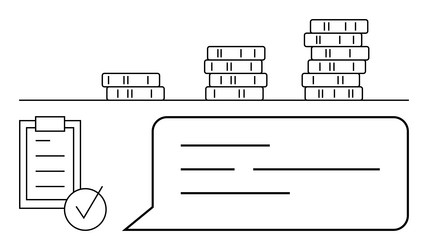 workflow checklist and financial growth visualized vector image