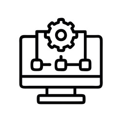 ai data processing dashboard icon vector image