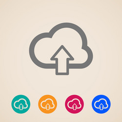 cloud with upload arrow icons vector