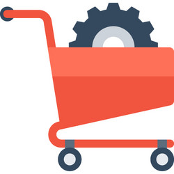 e-commerce optimization flat web icon concept vector image