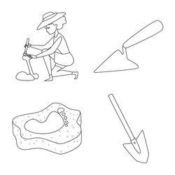 isolated object story and research icon set vector image