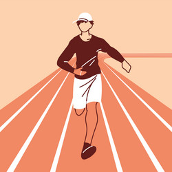 Man avatar running design vector