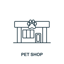 pet shop icon line simple for templates web vector image