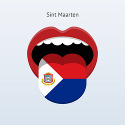 sint maarten language abstract human tongue vector image