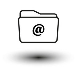 email folder icon digital document organization vector image