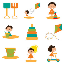 flat with shadow concept and mobile application vector image