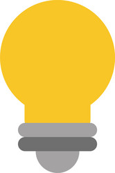 lit regular lightbulb icon image vector image