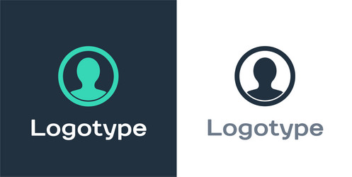 logotype create account screen icon isolated vector image
