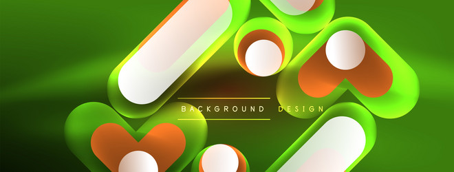 neon circle abstract background template vector image