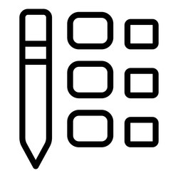 pencil taking notes on checklist completing tasks vector image