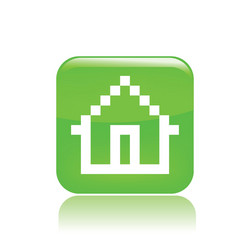 Pixel computer icon vector