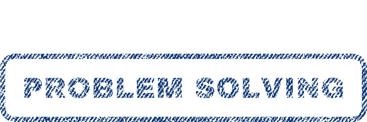 problem solving textile stamp vector image
