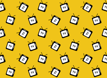 retro tv web icon seamless pattern background vector image