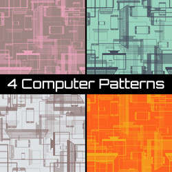 seamless pattern with gadjets vector image
