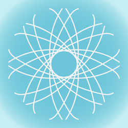 snowflake simple shape and structure on a blue vector image