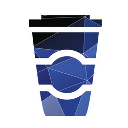 coffee icon abstract triangle vector image