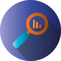 isolated workflow inside lupe block gradient style vector image