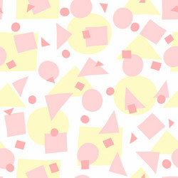 repeated irregular geometric shapes simple girly vector image