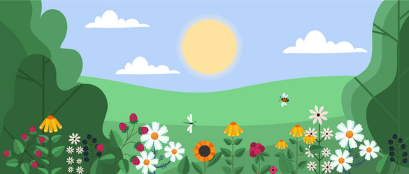 spring and summer background vector image