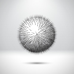 abstract ball with sharp needles vector image