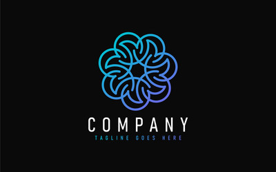 abstract modern logo design based from circular vector image