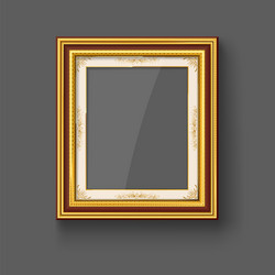 Gold frame Royalty Free Vector Image - VectorStock