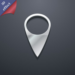 Map pointer icon symbol 3d style trendy modern vector