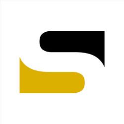 Negative space s letter branding Royalty Free Vector Image