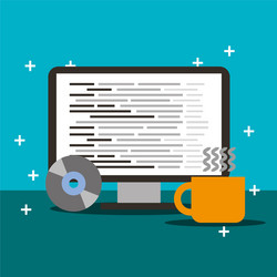 program coding website vector image