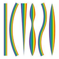 rainbow gradient shapes abstract colorful forms vector image