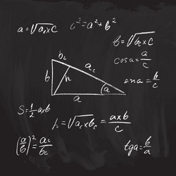 rectangular triangle formulas vector image
