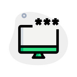 required code for accessing desktop or account vector image