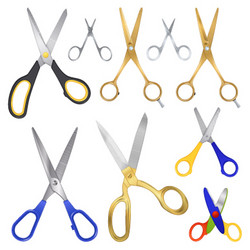 Scissors Collection - Diverse Types vector image
