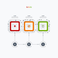 Workflow & Diagram Template - 3 Options vector image
