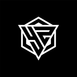 Zy logo monogram with triangle and hexagon shape Vector Image