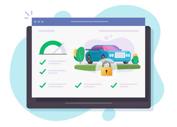 automobile and vehicle monitoring security lock vector image