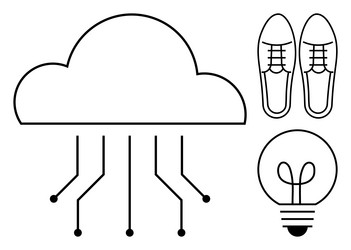 cloud computing innovation and connection vector image