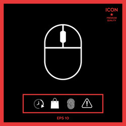 computer mouse symbol icon vector image