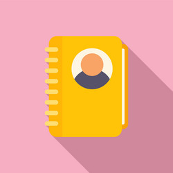 contact folder icon flat interface button vector image