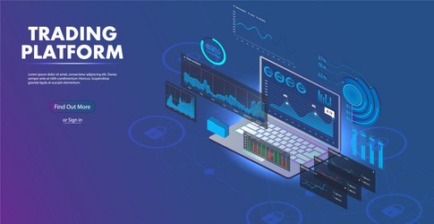 data analysis for website vector image