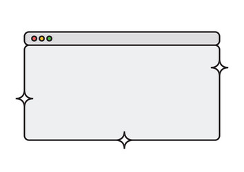 design template ui window classic vector image