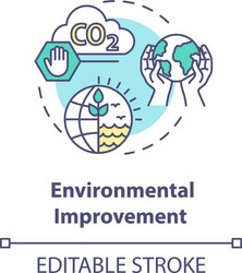 environmental improvement concept icon vector